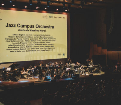 Jazz Campus Orchestra diretta da Massimo Nunzi in: ““Il giro del jazz in 1000 mondi” Domenica 26 Maggio 2024 h. 11:00 Teatro Studio Borgna